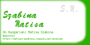 szabina matisa business card